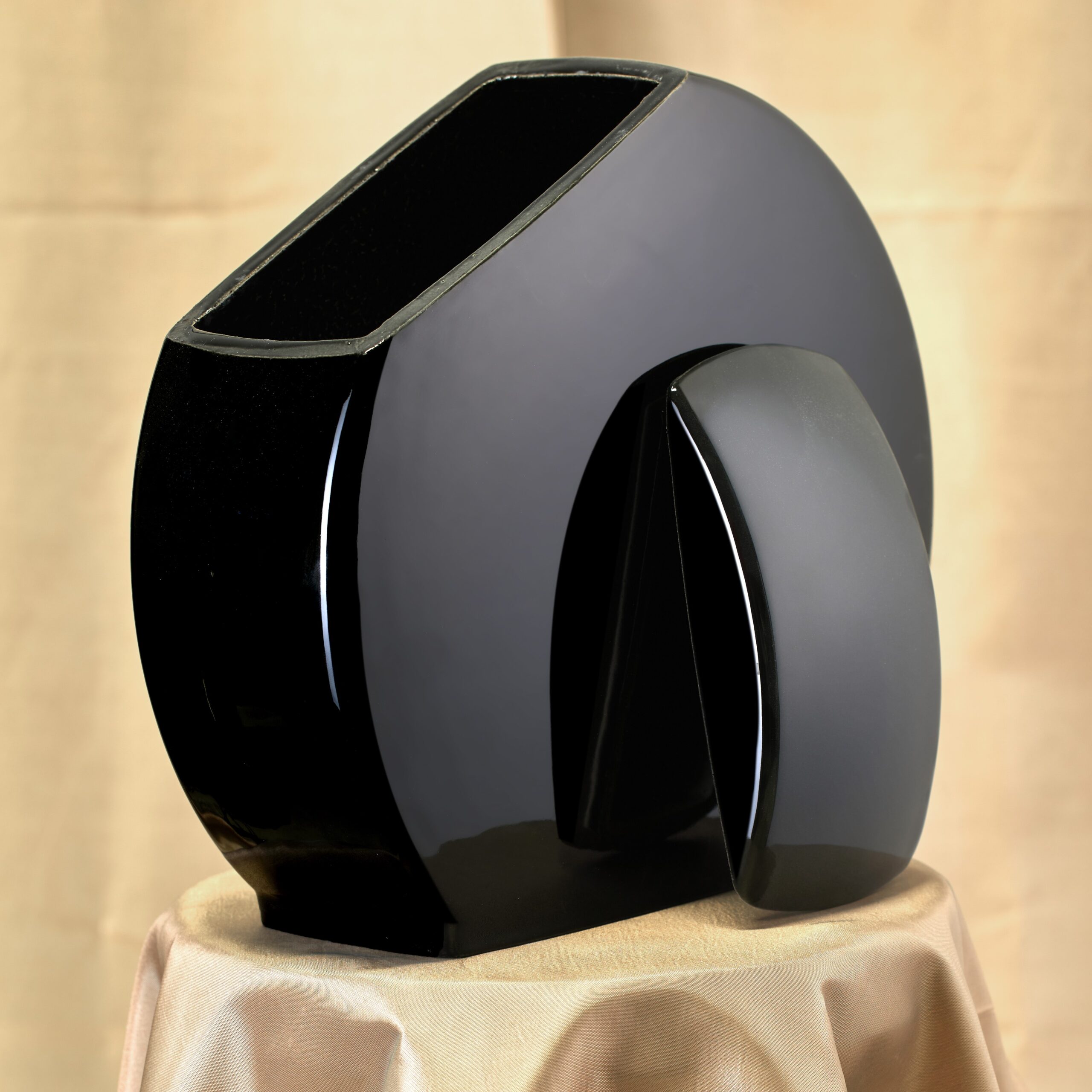 zwart, cilinder, overledene, urnen, urn, gedenkartikelen, keramiek, ambachtelijk, hoge kwaliteit