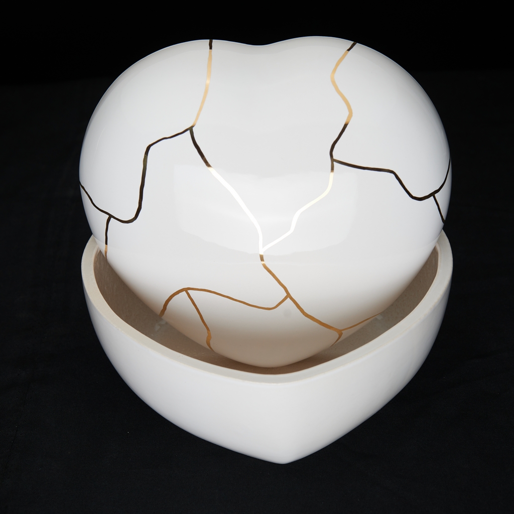 "Lieve hart" "Kintsugi" (Gemaakt van zuivere gouden legering) - Afbeelding 8