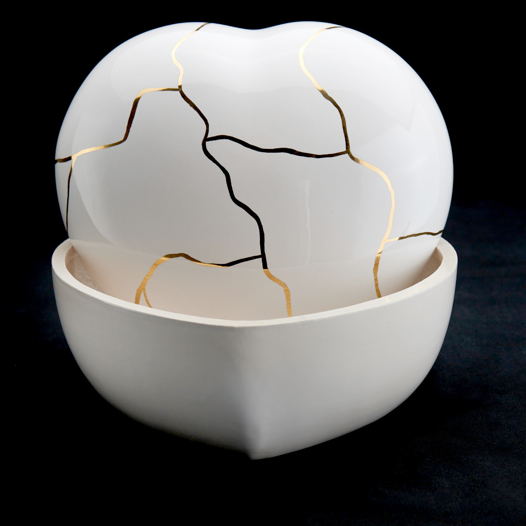 "Lieve hart" "Kintsugi" (Gemaakt van zuivere gouden legering) - Afbeelding 9