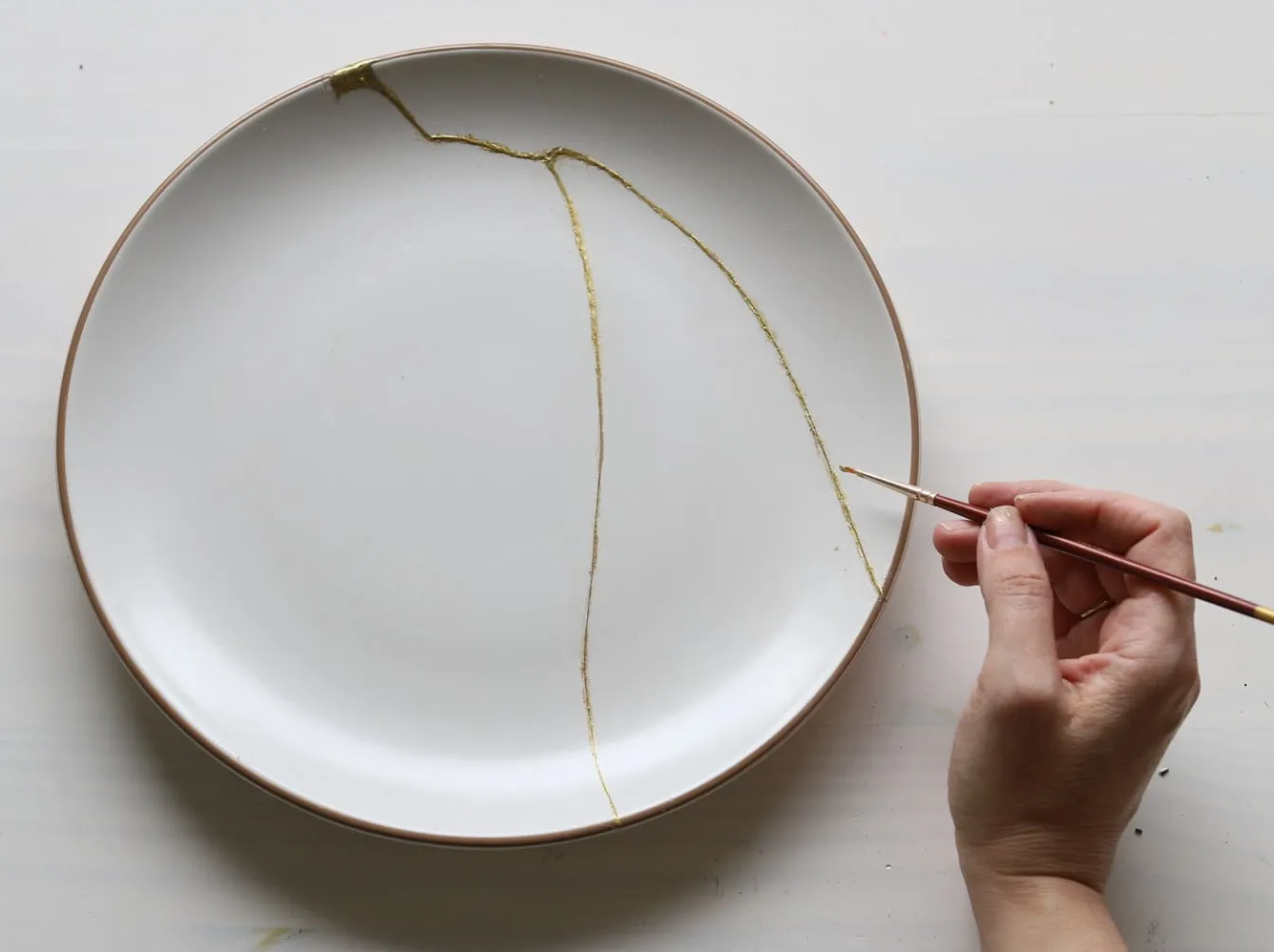 "Lieve hart" "Kintsugi" (Gemaakt van zuivere gouden legering) - Afbeelding 11